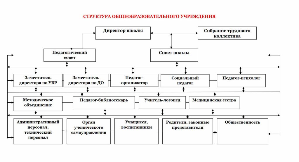 Структура и органы управления МБОУ ЛСШ
